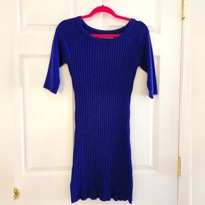Royal blue knit dress